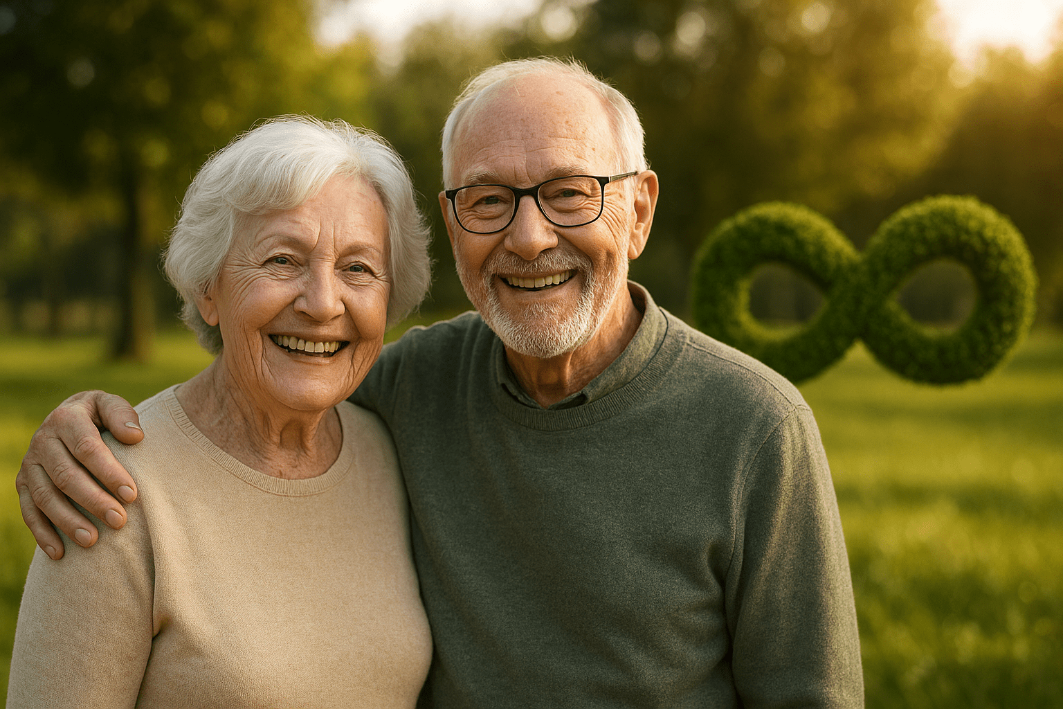 casal de idosos centenarios felizes e saudáveis